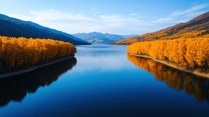 JPG 나무 구름 편집이미지 호수 단풍 자연 하늘 산 풍경 사람없음 반사 노란색 가을 편집실사 AI포토 AI콘텐츠 자연요소 식물 계절 컬러 잎 CG 생태계 파일형식