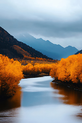 JPG 나무 구름 편집이미지 호수 단풍 자연 하늘 산 풍경 사람없음 주황색 가을 편집실사 AI포토 AI콘텐츠 자연요소 식물 계절 컬러 잎 CG 생태계 파일형식