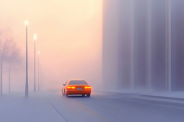 JPG 나무 편집이미지 가로등 자동차 그림자 사람없음 빛 안개 가을 도시 편집실사 AI컴퓨터그래픽 AI콘텐츠 식물 계절 공공시설 육상교통 날씨 CG 파일형식