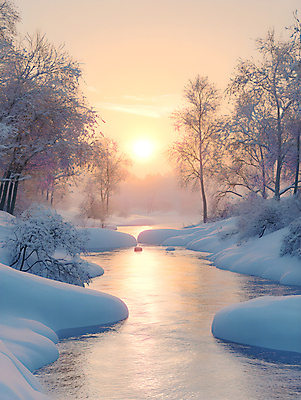 JPG 편집이미지 호수 겨울 자연 하늘 풍경 사람없음 설원 흰색 숲 겨울풍경 편집실사 AI포토 AI콘텐츠 계절 컬러 눈_날씨 CG 생태계 파일형식