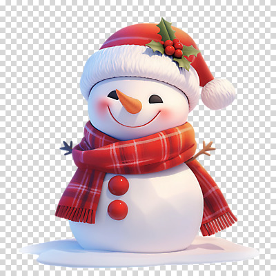 편집이미지 산타모자 눈사람 3D캐릭터 미소 누끼 사람없음 목도리 PNG 호랑가시나무열매 캐릭터 모자_잡화 잡화 열매 크리스마스 표정 파일형식