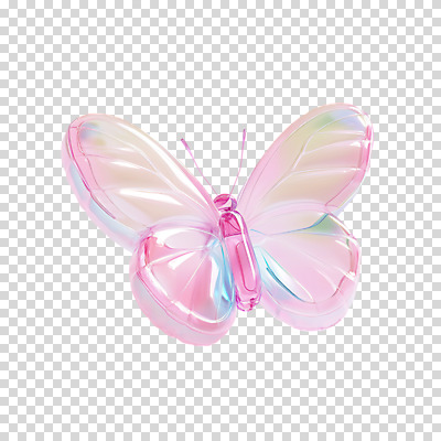 편집이미지 분홍색 나비 누끼 사람없음 3D PNG 홀로그램 컬러 곤충 디지털합성 파일형식