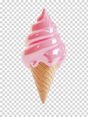 편집이미지 분홍색 누끼 사람없음 3D 입체 아이스크림콘 콘아이스크림 PNG 녹이기 컬러 모션 아이스크림 디지털합성 콘 파일형식