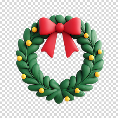 편집이미지 리본 누끼 사람없음 3D 입체 PNG 리스장식 크리스마스리스 장식 화환 디지털합성 파일형식