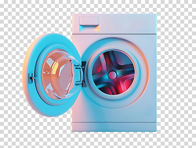 편집이미지 누끼 사람없음 빛 컬러풀 3D 입체 PNG 드럼세탁기 컬러 디지털합성 세탁기 파일형식