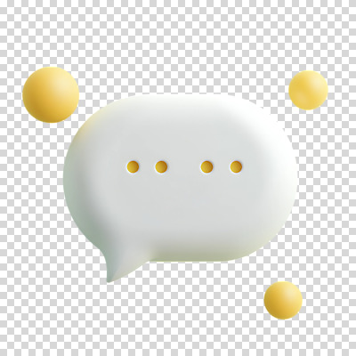 편집이미지 말풍선 누끼 사람없음 노란색 3D 흰색 질감 광택 PNG 컬러 디지털합성 파일형식