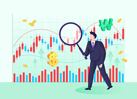 전신 남자 돈 일러스트 돋보기 그래프 한명 들기 성인 달러 동전 직장인 주식 하락 상승 민트색 성인남자한명만 국내일러스트 AI파일 직업 1 컬러 컨셉 모션 사람 금융 재산 남자한명만 성인남자만 파일형식 벡터