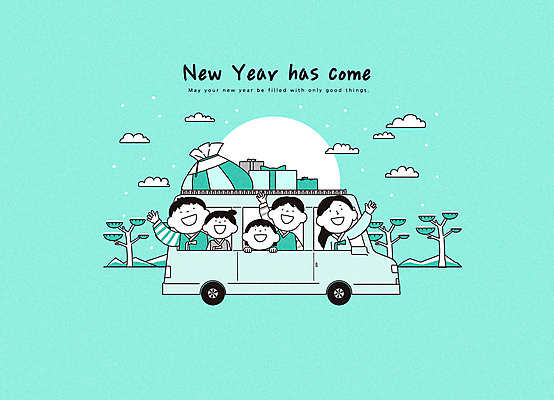 PSD 나무 구름 전통 여자 남자 딸 아들 어린이 일러스트 가족 자동차 엄마 새해 복주머니 미소 소녀 소년 여러명 성인 선물상자 태양 손들기 새해인사 눈 아빠 한복 청록색 눈내림 2025년 을사년 국내일러스트 자연요소 식물 한국전통 육상교통 컬러 다수 관계 모션 날씨 전통소품 눈_날씨 표정 선물 사람 상자 인사 전통의상 연도 파일형식