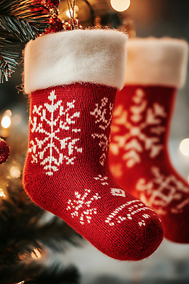 JPG 편집이미지 크리스마스장식 크리스마스 겨울 양말 선물 사람없음 크리스마스트리 니트 보케 크리스마스양말 산타양말 편집실사 AI포토 AI콘텐츠 계절 기념일 상의 CG 파일형식