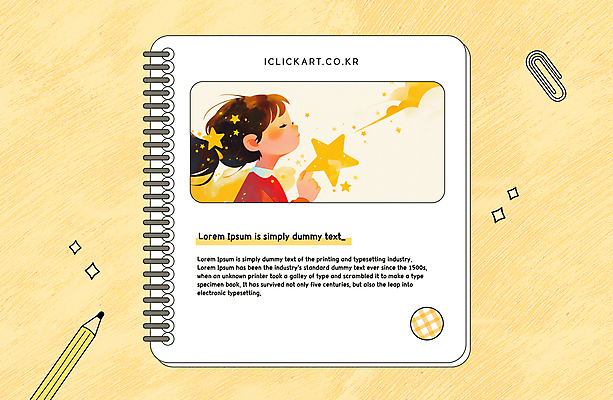 템플릿 여자 별 어린이 한명 들기 소녀 상반신 연필 노란색 눈감음 다이어리 그림 클립 그림일기 소녀한명만 이미지템플릿 AI파일 자연요소 1 컬러 모션 학용품 사람 필기구 사무용품 일기 여자한명만 소녀만 파일형식 벡터