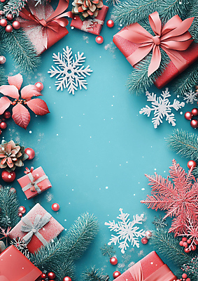 JPG 편집이미지 크리스마스장식 크리스마스 겨울 프레임 사람없음 선물상자 눈 솔방울 솔잎 포인세티아 호랑가시나무열매 오너먼트 카피스페이스 편집실사 AI포토 AI콘텐츠 자연요소 계절 기념일 열매 꽃 잎 날씨 선물 상자 공백 CG 파일형식