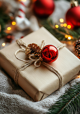 JPG 편집이미지 크리스마스장식 크리스마스 겨울 사람없음 선물상자 보케 솔방울 솔잎 오너먼트 편집실사 AI포토 AI콘텐츠 계절 기념일 잎 선물 상자 CG 파일형식