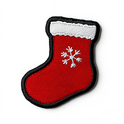 편집이미지 계절 기념일 크리스마스장식 크리스마스 양말 눈_날씨 CG 파일형식 와펜 스티커 오브젝트 자수 심플 겨울 크리스마스양말 눈꽃 PSD 사람없음 편집실사 이미지편집
