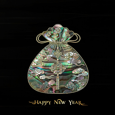 JPG 편집이미지 한국전통 디자인 새해 복주머니 사람없음 전통문양 검은색 고급 노리개 나전칠기 동양적 자개 세련 이미지편집 편집실사 AI컴퓨터그래픽 AI콘텐츠 전통 문양 컬러 컨셉 전통소품 한국 CG 공예품 전통공예 파일형식