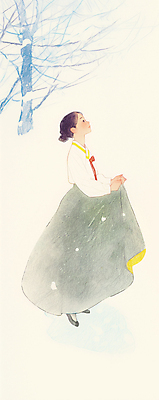 JPG 전신 나무 여자 겨울 일러스트 한명 성인 치마 설원 흰색 눈 잡기 한복 손그림 감성 성인여자한명만 국내일러스트 AI일러스트 AI콘텐츠 자연요소 식물 1 한국전통 계절 컬러 컨셉 모션 하의 날씨 눈_날씨 사람 전통의상 여자한명만 성인여자만 파일형식