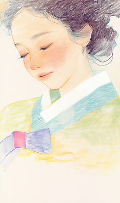 JPG 여자 얼굴 겨울 일러스트 한명 상반신 성인 한복 손그림 감성 성인여자한명만 국내일러스트 AI일러스트 AI콘텐츠 1 한국전통 계절 컨셉 사람 신체부위 전통의상 여자한명만 성인여자만 파일형식