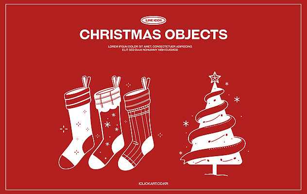 리본 크리스마스 겨울 라인일러스트 일러스트 사람없음 장식 빨간색 반짝임 세트 크리스마스트리 흰색 라인아트 오브젝트 크리스마스양말 오너먼트 국내일러스트 AI파일 계절 기념일 선 컬러 크리스마스장식 모션 양말 파일형식 벡터