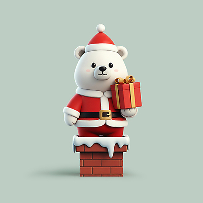 자연요소 캐릭터 모자_잡화 옷 기념일 컨셉 크리스마스 곰 모션 날씨 선물 상자 3D 디지털합성 파일형식 눈 들기 산타클로스 PSD 편집3D 편집이미지 사람없음 크리스마스선물 선물상자 귀여움 산타모자 산타옷 북극곰 3D캐릭터