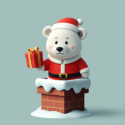 PSD 편집이미지 크리스마스 산타모자 산타옷 3D캐릭터 굴뚝 크리스마스선물 들기 사람없음 선물상자 산타클로스 3D 귀여움 눈 북극곰 시무룩 편집3D 자연요소 캐릭터 모자_잡화 옷 기념일 컨셉 곰 모션 날씨 표정 선물 상자 디지털합성 파일형식
