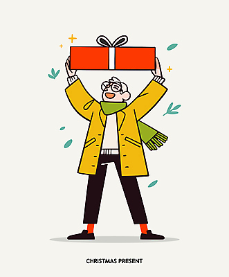 전신 남자 행복 리본 인물캐릭터 일러스트 크리스마스선물 한명 미소 들기 성인 선물상자 반짝임 목도리 즐거움 성인남자한명만 안경낌 일러캐릭터 AI파일 캐릭터 1 잡화 감정 안경 크리스마스 모션 표정 선물 사람 상자 남자한명만 성인남자만 파일형식 벡터
