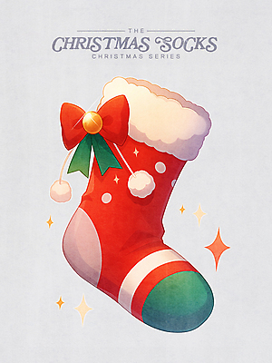 PSD 리본 크리스마스장식 크리스마스 겨울 일러스트 사람없음 빨간색 초록색 빛 반짝임 크리스마스양말 국내일러스트 계절 기념일 컬러 모션 양말 파일형식