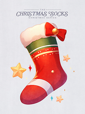 PSD 리본 크리스마스장식 크리스마스 겨울 일러스트 사람없음 빨간색 초록색 빛 반짝임 크리스마스양말 별장식 국내일러스트 계절 기념일 별 컬러 모션 양말 장식 파일형식