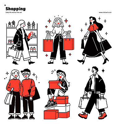 전신 커플 여자 남자 스티커 일러스트 함께함 대화 웃음 들기 앉기 여러명 성인 캐주얼 빨간색 친구 선물상자 쇼핑 세트 상자 쇼핑백 걷기 만남 즐거움 진열장 성인만 일러캐릭터 AI파일 캐릭터 옷 감정 컬러 다수 컨셉 가방 관계 모션 표정 말하기 선물 사람 파일형식 벡터