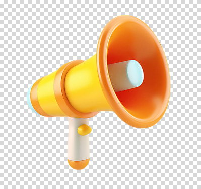 편집이미지 누끼 사람없음 노란색 3D 확성기 입체 광택 PNG 컬러 디지털합성 파일형식