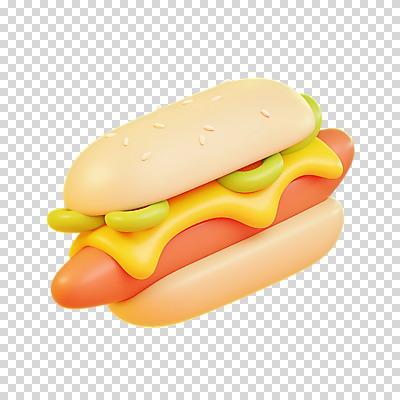 편집이미지 음식 패스트푸드 누끼 사람없음 3D 입체 핫도그 PNG 인스턴트 디지털합성 파일형식