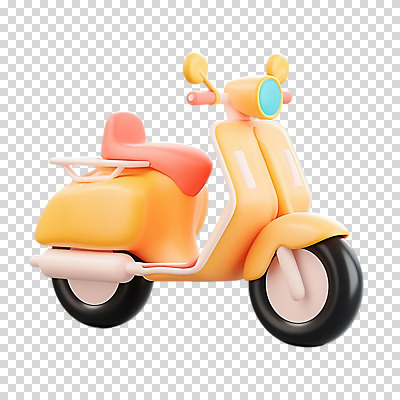 편집이미지 누끼 사람없음 노란색 3D 오토바이 입체 PNG 컬러 바이크 디지털합성 파일형식