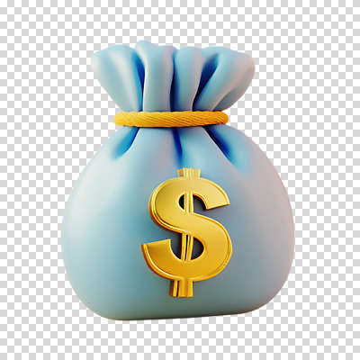 편집이미지 누끼 사람없음 3D 달러 끈 돈자루 입체 PNG 돈 디지털합성 파일형식