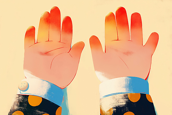 JPG 손 옷 일러스트 따뜻함 손바닥 손짓 신체부위 줄무늬 소매 손뼉치기 국내일러스트 AI일러스트 AI콘텐츠 무늬 모션 사람 파일형식