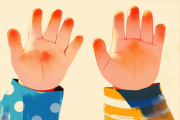 JPG 손 옷 일러스트 따뜻함 손바닥 손짓 신체부위 줄무늬 소매 손뼉치기 국내일러스트 AI일러스트 AI콘텐츠 무늬 모션 사람 파일형식