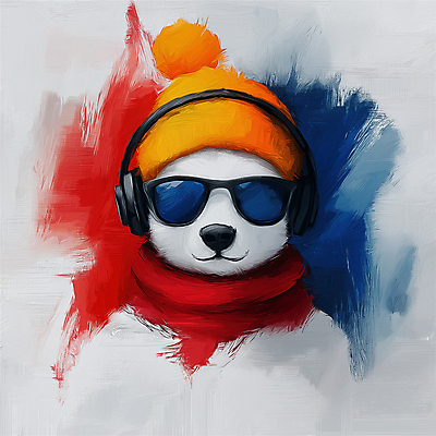 JPG 패션 음악 겨울 일러스트 사람없음 선글라스 귀여움 헤드폰 목도리 북극곰 비니 차분 국내일러스트 AI일러스트 AI콘텐츠 모자_잡화 잡화 계절 안경 음향기기 컨셉 곰 문화예술 파일형식