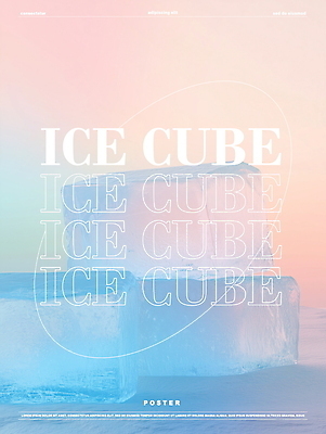 PSD 편집이미지 포스터 겨울 사람없음 반짝임 컬러풀 깨끗함 얼음 투명 차가움 레이아웃 파스텔톤 몽환 이미지편집 자연요소 계절 컬러 컨셉 모션 파일형식