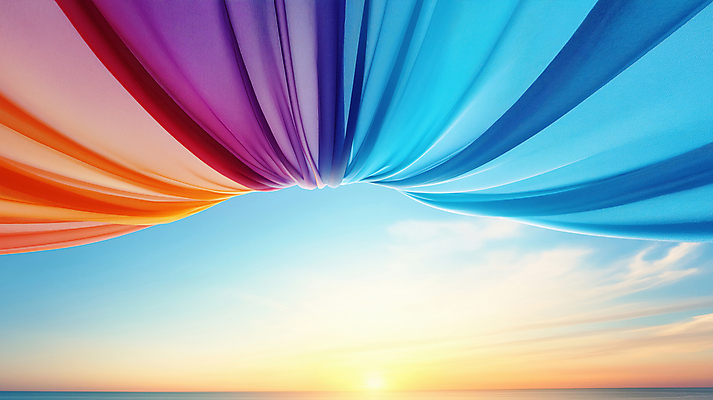 JPG 편집이미지 물결 예술 곡선 추상 사람없음 컬러풀 화려 천 부드러움 이미지편집 편집실사 AI포토 AI콘텐츠 선 컬러 컨셉 무늬 직물 감각 CG 파일형식