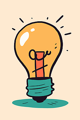 디자인 일러스트 전구 아이디어 사람없음 빛 반짝임 노란색 심플 발상 상상력 창의성 국내일러스트 AI파일 컬러 컨셉 모션 파일형식 벡터