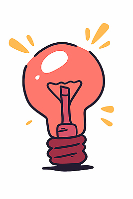 디자인 분홍색 일러스트 전구 아이디어 사람없음 빛 반짝임 심플 발상 상상력 창의성 국내일러스트 AI파일 컬러 컨셉 모션 파일형식 벡터