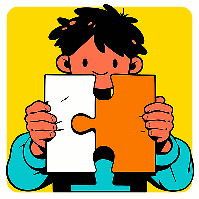 남자 어린이 일러스트 한명 미소 들기 소년 상반신 컬러풀 퍼즐조각 소년한명만 국내일러스트 AI파일 1 컬러 조각 모션 표정 사람 퍼즐 남자한명만 소년만 파일형식 벡터