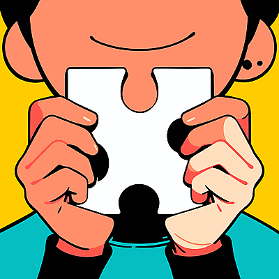 남자 어린이 일러스트 한명 미소 들기 소년 컬러풀 퍼즐조각 소년한명만 국내일러스트 AI파일 1 컬러 조각 모션 표정 사람 퍼즐 남자한명만 소년만 파일형식 벡터