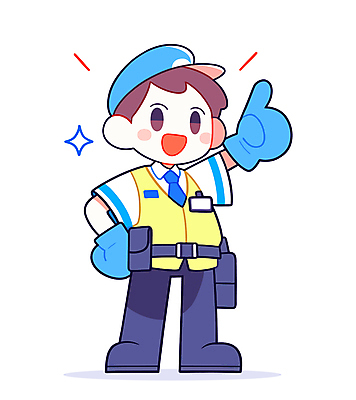 전신 캐릭터 모자 허리손 일러스트 한명 손짓 성인 반짝임 손들기 가리킴 교통경찰 안전조끼 일러캐릭터 AI파일 1 잡화 포즈 모션 사람 경찰 파일형식 벡터