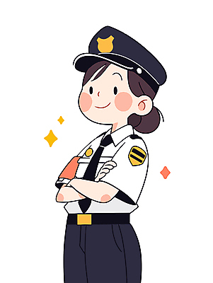 캐릭터 여자 일러스트 한명 미소 웃음 성인 반짝임 팔짱 경찰 열정 경찰복 활기 경찰모자 공무원 완장 성인여자한명만 일러캐릭터 AI파일 직업 모자_잡화 1 감정 컨셉 유니폼 모션 표정 사람 여자한명만 성인여자만 파일형식 벡터