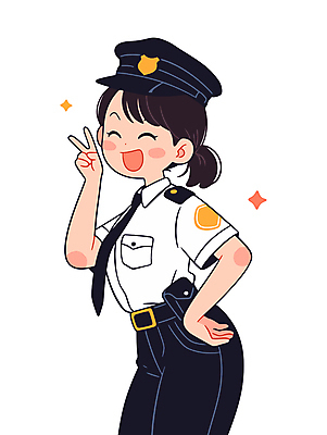 캐릭터 여자 허리손 일러스트 한명 미소 웃음 성인 반짝임 경찰 브이 열정 경찰복 활기 경찰모자 공무원 성인여자한명만 일러캐릭터 AI파일 직업 모자_잡화 1 감정 포즈 컨셉 유니폼 모션 표정 사람 손짓 여자한명만 성인여자만 파일형식 벡터