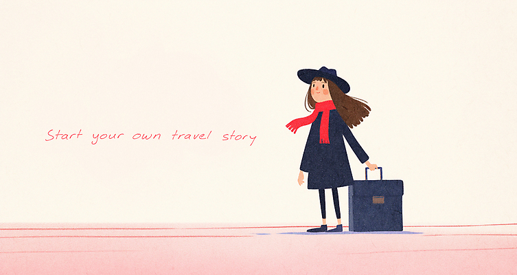 전신 PSD 모자 여자 여행 일러스트 한명 미소 성인 캐리어 목도리 자유 잡기 고독 시작 성인여자한명만 국내일러스트 1 잡화 감정 컨셉 모션 표정 사람 여행가방 여자한명만 성인여자만 파일형식