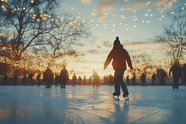 JPG 전신 편집이미지 남자 어린이 스포츠 겨울 데이트 한명 성인 취미 스케이트 추억 빙판 아이스링크 알전구 편집실사 AI인물포토 AI콘텐츠 1 계절 스포츠용품 컨셉 전구 사람 CG 파일형식 AI포토