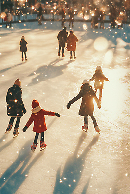 JPG 전신 편집이미지 여자 남자 어린이 스포츠 겨울 그림자 소녀 소년 여러명 성인 취미 햇빛 스케이트 추억 보케 빙판 아이스링크 편집실사 AI인물포토 AI콘텐츠 계절 스포츠용품 다수 컨셉 사람 태양 CG 파일형식 AI포토