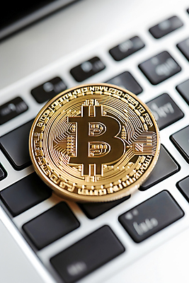 JPG 편집이미지 근접촬영 사람없음 노트북 컴퓨터 동전 키보드 황금 투자 가상화폐 편집실사 AI포토 AI콘텐츠 뷰포인트 돈 비즈니스 전자제품 CG 파일형식