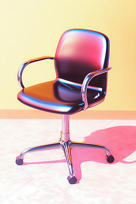 JPG 편집이미지 비즈니스 그림자 사람없음 빛 컬러풀 사무실 네온 광택 그라데이션 사무실의자 바퀴의자 홀로그램 편집3D AI컴퓨터그래픽 AI콘텐츠 컬러 의자 3D 파일형식