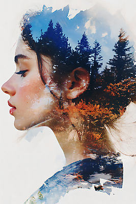 JPG 나무 편집이미지 여자 얼굴 자연 한명 상반신 성인 눈감음 숲 합성 의료성형뷰티 성인여자한명만 이미지편집 편집실사 AI컴퓨터그래픽 AI콘텐츠 식물 1 모션 사람 신체부위 CG 생태계 여자한명만 성인여자만 파일형식