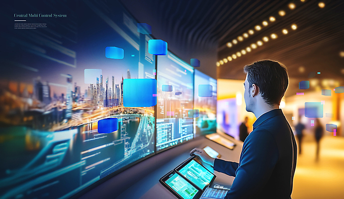 PSD 편집이미지 남자 미래 기술 한명 상반신 성인 파란색 디지털 미래도시 멀티스크린 입체도형 첨단 컨트롤 의료성형뷰티 성인남자한명만 AI_인공지능 이미지편집 편집실사 도형 1 컬러 컨셉 사람 스크린 도시 입체 CG 남자한명만 성인남자만 파일형식